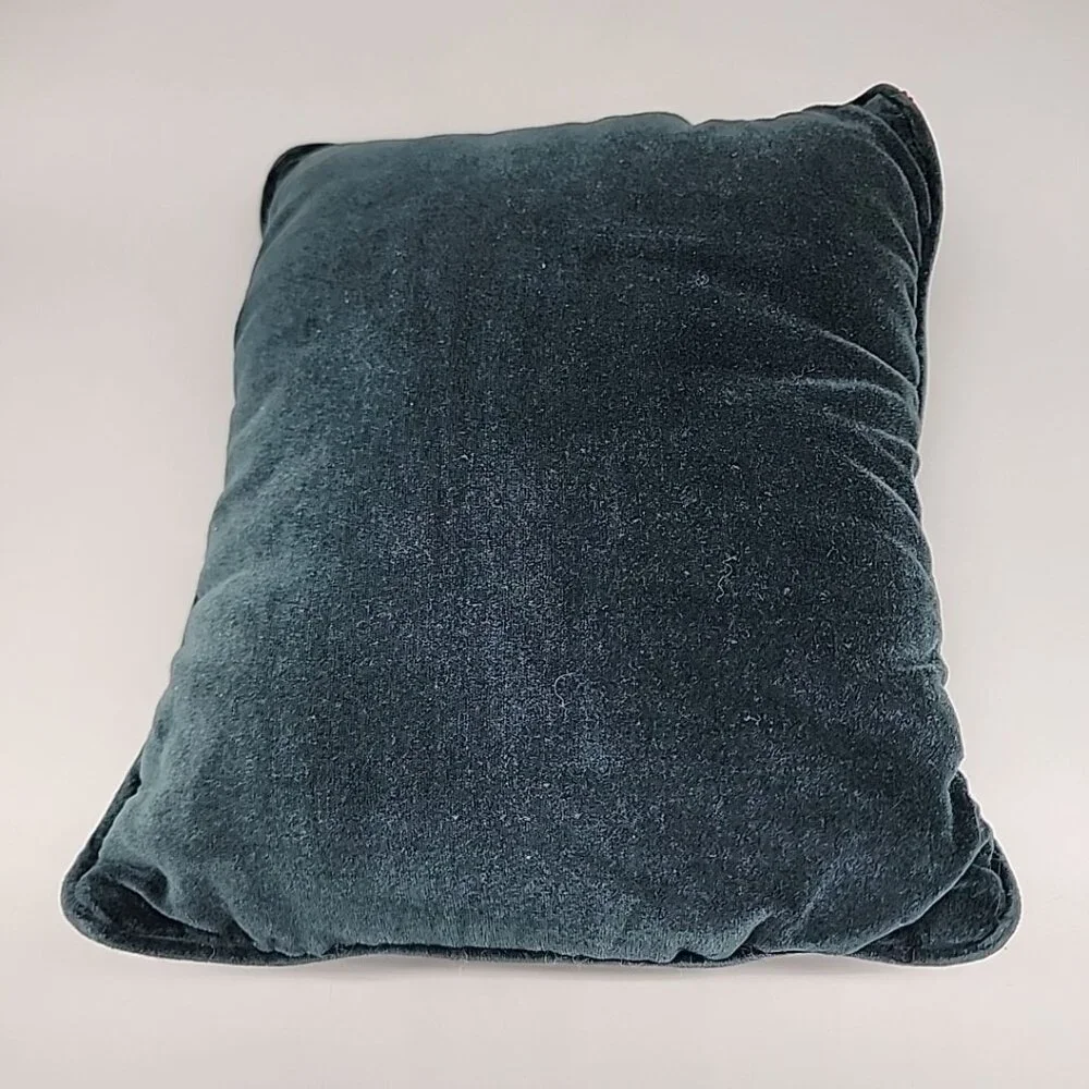Vintage Unbranded Wool Santa Christmas Pillow 11x9